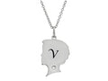 FJC Finejewelers Themed Boy Personalized Initial V Alphabet Pendant Necklace with CZ  18 Inch Adjustable Chain