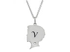 FJC Finejewelers Themed Boy Personalized Initial V Alphabet Pendant Necklace with CZ  18 Inch Adjustable Chain