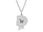 FJC Finejewelers Themed Boy Personalized Initial W Alphabet Pendant Necklace with CZ  18 Inch Adjustable Chain