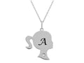 FJC Finejewelers Girl Personalized Initial A Alphabet Pendant Necklace with CZ  18 Inch Adjustable Chain