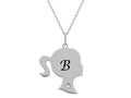 FJC Finejewelers Girl Personalized Initial B Alphabet Pendant Necklace with CZ  18 Inch Adjustable Chain