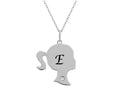 FJC Finejewelers Girl Personalized Initial E Alphabet Pendant Necklace with CZ  18 Inch Adjustable Chain