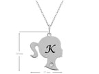 FJC Finejewelers Girl Personalized Initial K Alphabet Pendant Necklace with CZ  18 Inch Adjustable Chain