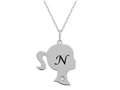 FJC Finejewelers Girl Personalized Initial N Alphabet Pendant Necklace with CZ  18 Inch Adjustable Chain