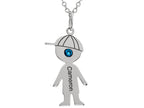 FJC Finejewelers Boy Personalized Name Pendant Necklace with Simulated Birthstone 18 Inch Chain