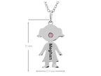 FJC Finejewelers Girl Personalized Name Pendant Necklace with Simulated Birthstone 18 Inch Chain