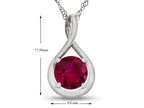 FJC Finejewelers 7mm Round Created Ruby Twist Pendant Necklace - Chain Included