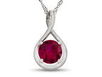 FJC Finejewelers 7mm Round Created Ruby Twist Pendant Necklace - Chain Included