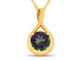 FJC Finejewelers 7mm Round Mystic Topaz Twist Pendant Necklace - Chain Included