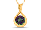 FJC Finejewelers 7mm Round Mystic Topaz Twist Pendant Necklace - Chain Included
