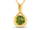 FJC Finejewelers 7mm Round Peridot Twist Pendant Necklace - Chain Included