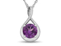 FJC Finejewelers 7mm Round Simulated Alexandrite Twist Pendant Necklace - Chain Included