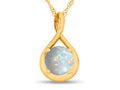 FJC Finejewelers 7mm Round Simulated Opal Twist Pendant Necklace - Chain Included