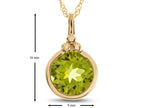 FJC Finejewelers 8mm Round Bezel Set Peridot Pendant Necklace - Chain Included