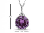 FJC Finejewelers 8mm Round Bezel Set Simulated Alexandrite Pendant Necklace - Chain Included