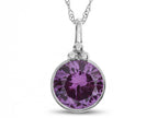 FJC Finejewelers 8mm Round Bezel Set Simulated Alexandrite Pendant Necklace - Chain Included
