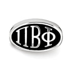 LogoArt Sterling Silver 15.25mm Pi Beta Phi Oval Letters Bead Charm