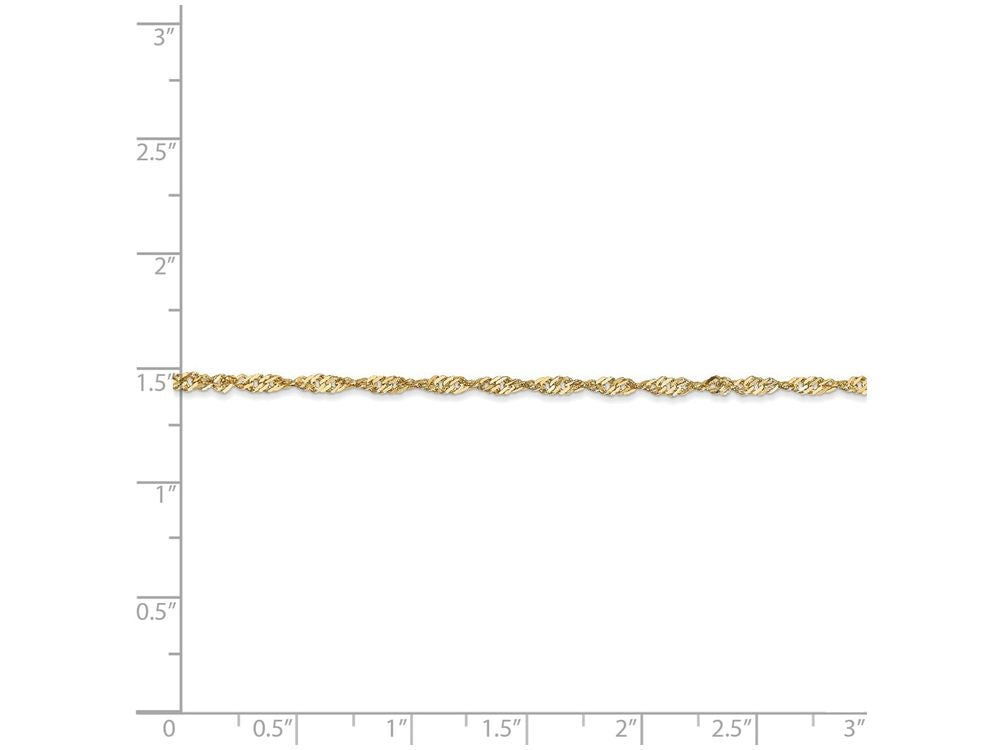 FJC Finejewelers 18 Inch 14k Yellow Gold 1.70mm Singapore Chain Necklace