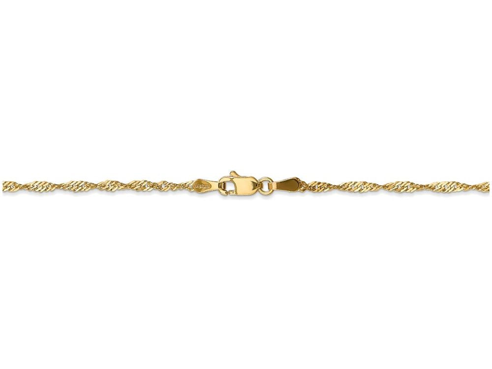 FJC Finejewelers 18 Inch 14k Yellow Gold 1.70mm Singapore Chain Necklace
