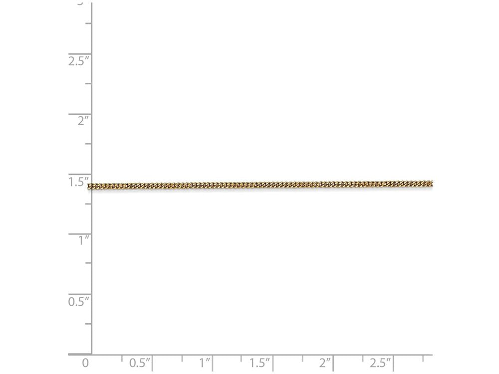 FJC Finejewelers 18 Inch 14k Yellow Gold 1.3mm Curb Chain Necklace
