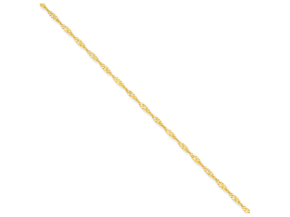 FJC Finejewelers 7 Inch 14k Yellow Gold 2mm Singapore Chain Bracelet