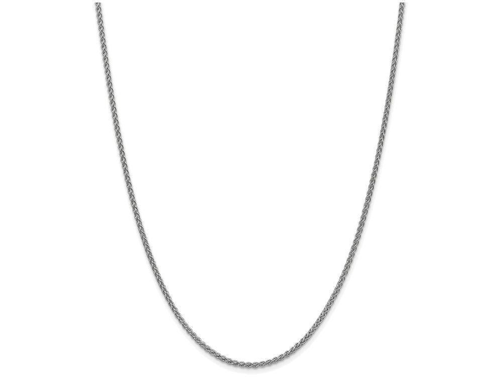 FJC Finejewelers 9 Inch 14k White Gold 2.25mm Solid Polished Spiga Chain Ankle Bracelet (Smaller Ankles)
