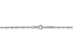 FJC Finejewelers 7 Inch 14k White Gold 1.7mm Singapore Chain Bracelet