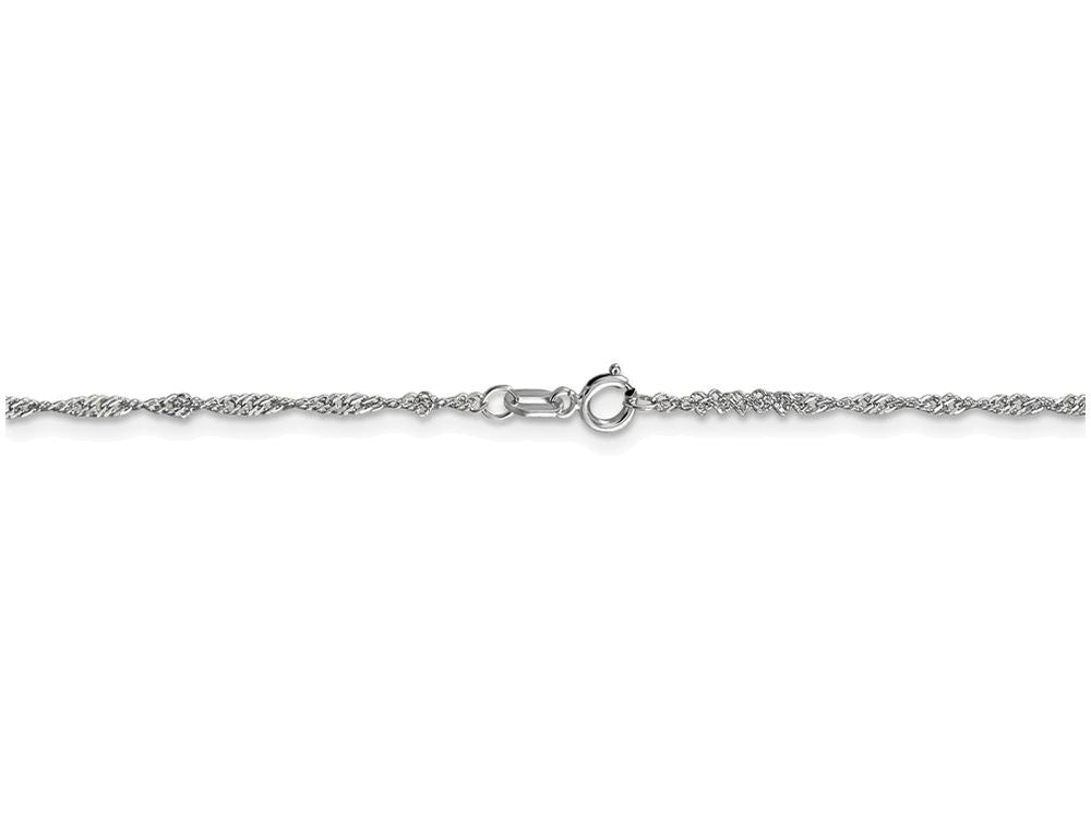 FJC Finejewelers 8 Inch 14k White Gold 1.7mm Singapore Chain Bracelet