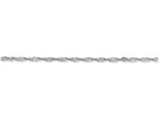 FJC Finejewelers 9 Inch 14k White Gold 1.7mm Singapore Chain Ankle Bracelet (Smaller Ankles)
