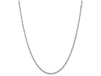 FJC Finejewelers 9 Inch 14k White Gold 1.7mm Singapore Chain Ankle Bracelet (Smaller Ankles)