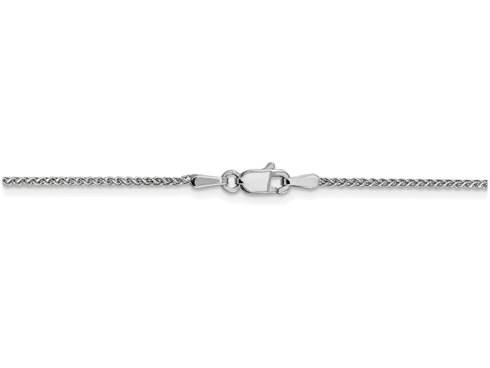 FJC Finejewelers 14 Inch 14k White Gold 1.2mm Solid bright-cut Spiga Chain Necklace