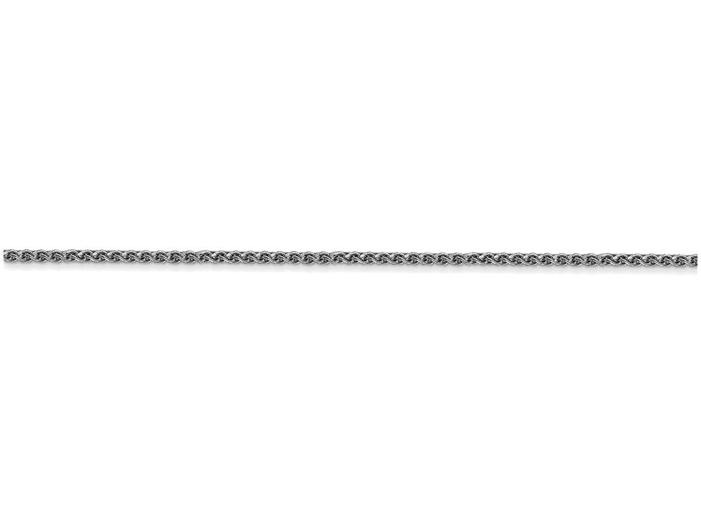 FJC Finejewelers 18 Inch 14k White Gold 1.2mm Solid bright-cut Spiga Chain Necklace