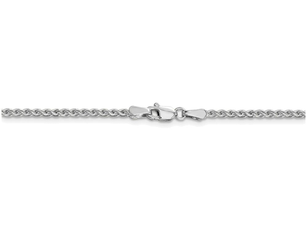 FJC Finejewelers 7 Inch 14k White Gold 1.8mm Solid bright-cut Spiga Chain Bracelet