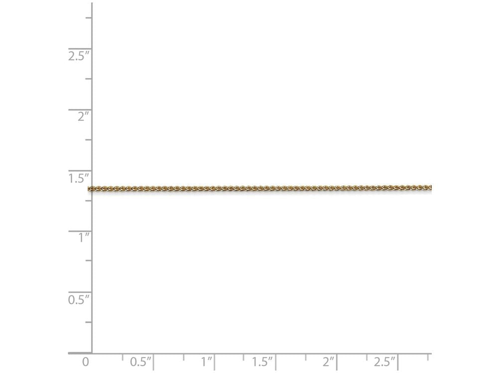 FJC Finejewelers 7 Inch 14k Yellow Gold 1mm Solid bright-cut Spiga Chain Bracelet