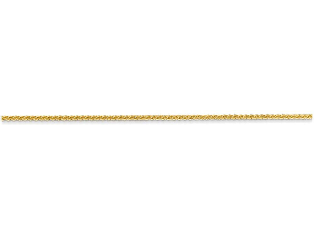 FJC Finejewelers 9 Inch 14k Yellow Gold 1.1mm Solid Polished Spiga Chain Ankle Bracelet (Smaller Ankles)