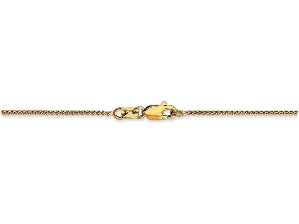 FJC Finejewelers 9 Inch 14k Yellow Gold 1.1mm Solid Polished Spiga Chain Ankle Bracelet (Smaller Ankles)