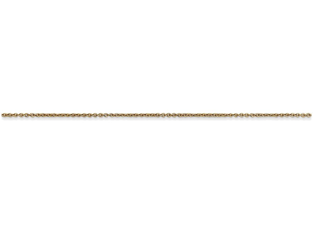 FJC Finejewelers 9 Inch 14k Yellow Gold .75mm Solid Polished Cable Chain Ankle Bracelet (Smaller Ankles)