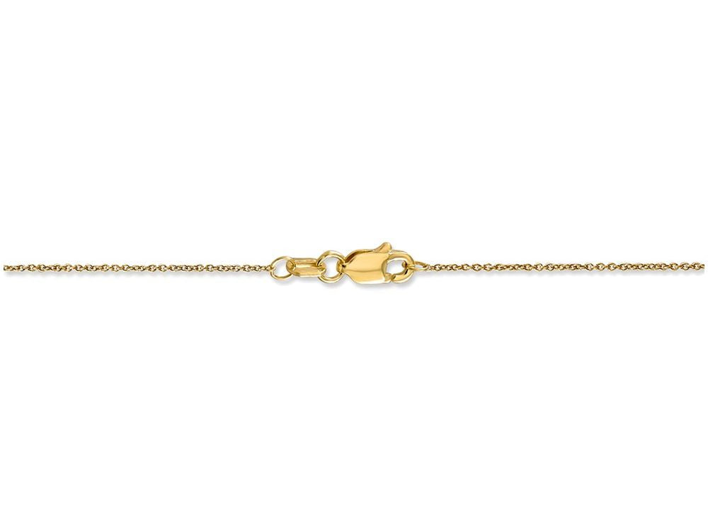 FJC Finejewelers 9 Inch 14k Yellow Gold .75mm Solid Polished Cable Chain Ankle Bracelet (Smaller Ankles)
