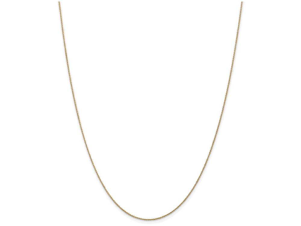 FJC Finejewelers 9 Inch 14k Yellow Gold .75mm Solid Polished Cable Chain Ankle Bracelet (Smaller Ankles)