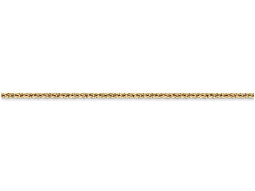 FJC Finejewelers 9 Inch 14k Yellow Gold 2mm Solid Polished Cable Chain Ankle Bracelet (Smaller Ankles)