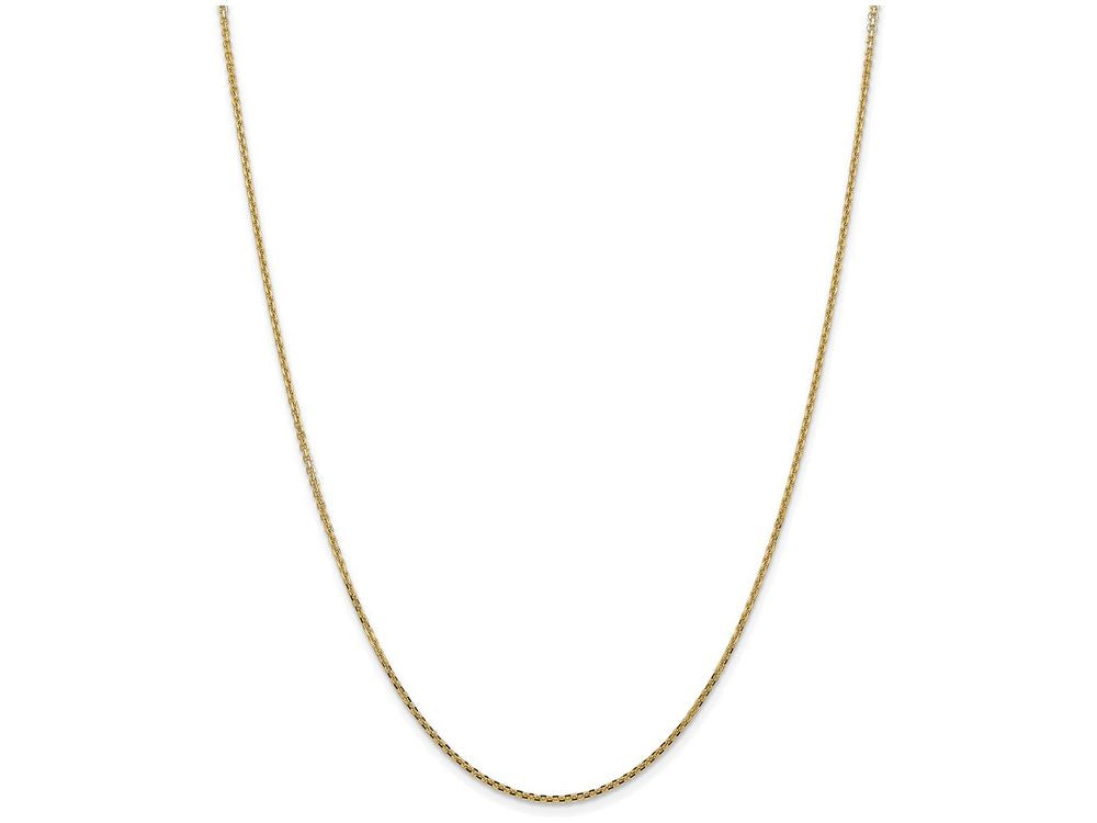 FJC Finejewelers 14 Inch 14k Yellow Gold 1.3mm Solid bright-cut Cable Chain Necklace