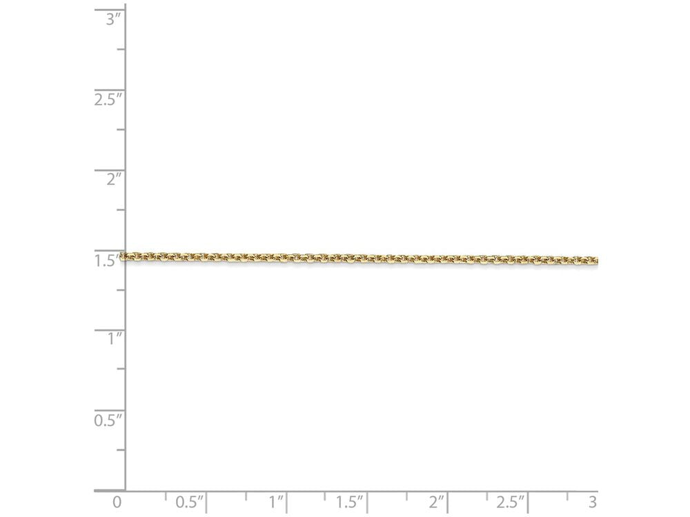 FJC Finejewelers 18 Inch 14k Yellow Gold 1.3mm Solid bright-cut Cable Chain Necklace