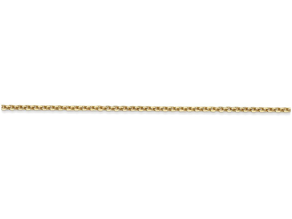 FJC Finejewelers 9 Inch 14k Yellow Gold 1.3mm Solid bright-cut Cable Chain Ankle Bracelet (Smaller Ankles)