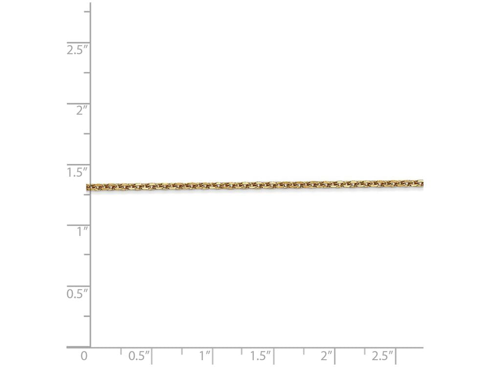 FJC Finejewelers 18 Inch 14k Yellow Gold 1.65mm Solid bright-cut Cable Chain Necklace
