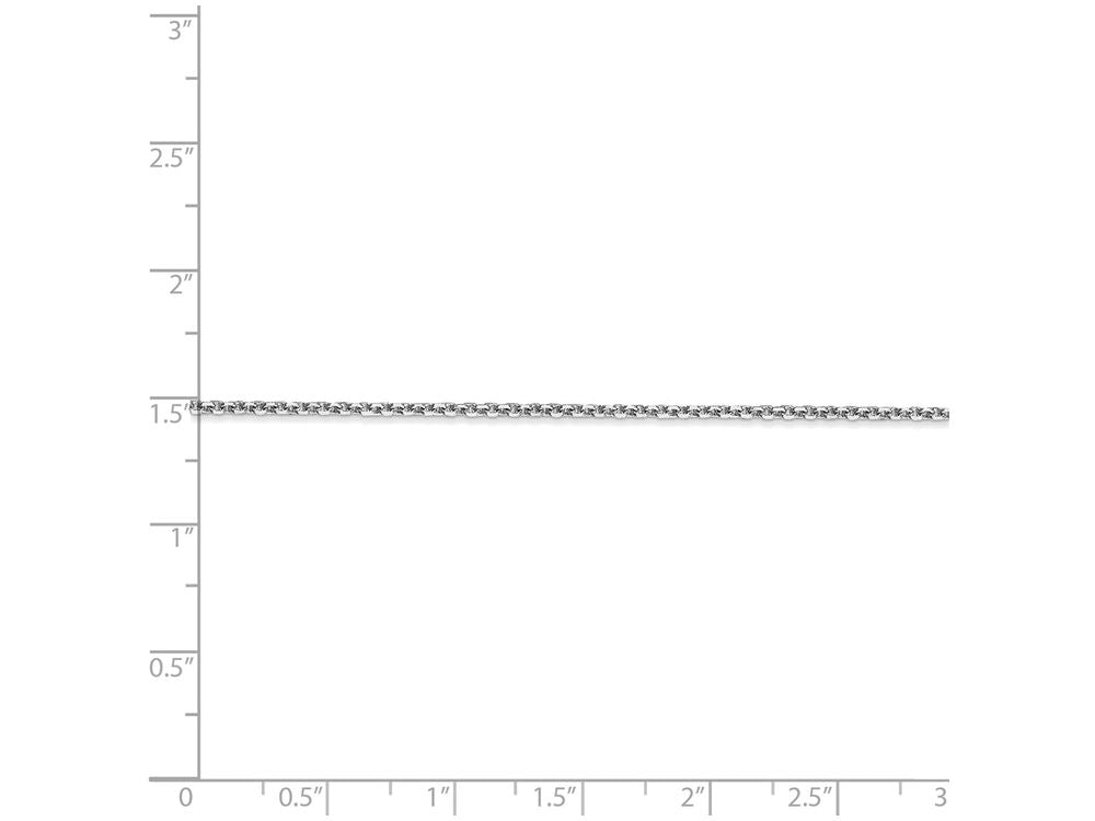 FJC Finejewelers 30 Inch 14k White Gold 1.3mm Solid bright-cut Cable Chain Necklace