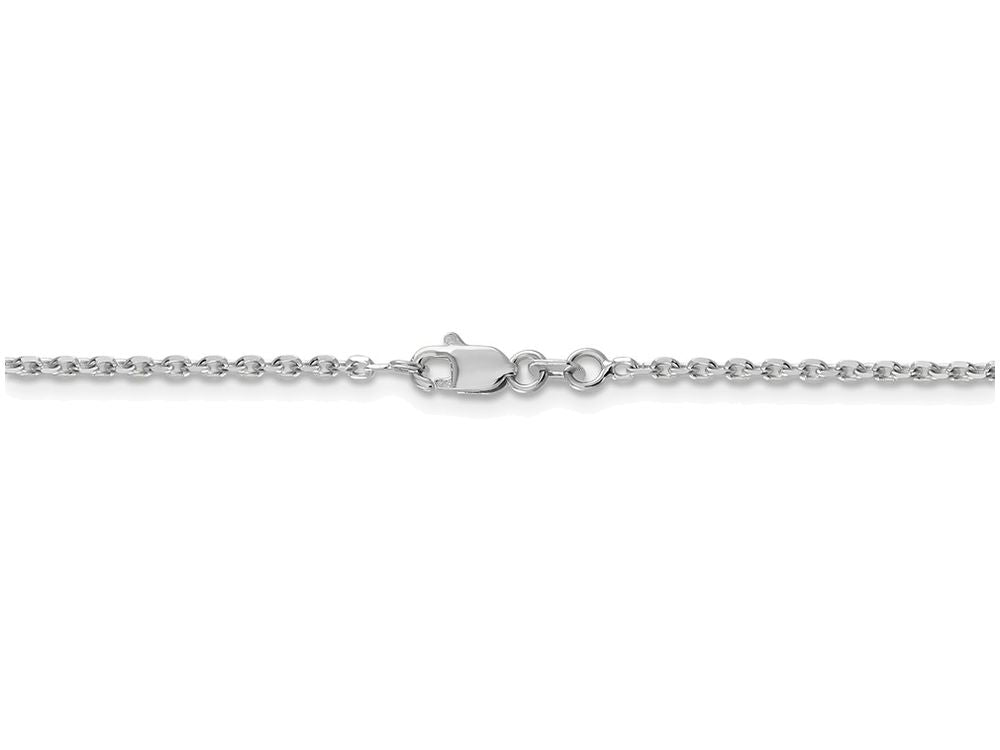 FJC Finejewelers 20 Inch 14k White Gold 1.65mm Solid bright-cut Cable Chain Necklace