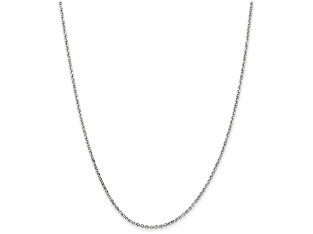 FJC Finejewelers 20 Inch 14k White Gold 1.65mm Solid bright-cut Cable Chain Necklace