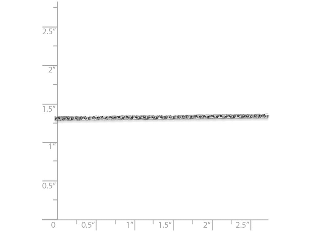 FJC Finejewelers 24 Inch 14k White Gold 1.65mm Solid bright-cut Cable Chain Necklace