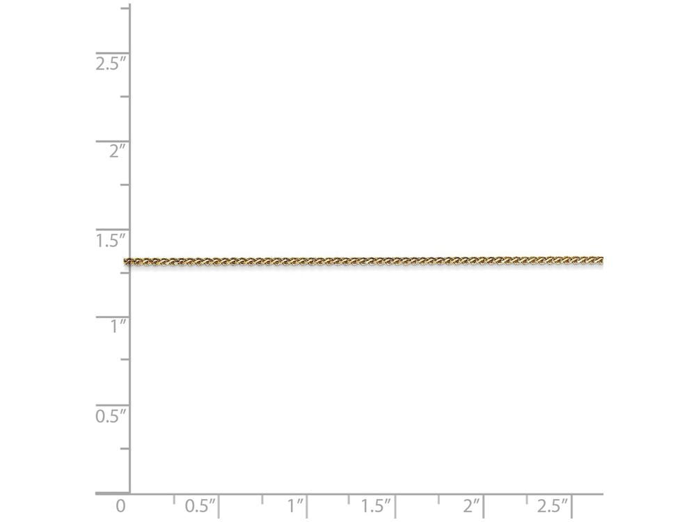 FJC Finejewelers 14 Inch 14k Yellow Gold 1mm Solid bright-cut Spiga Chain Necklace