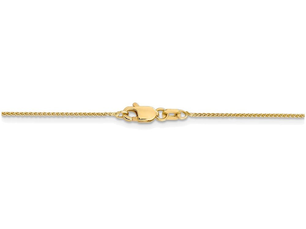 FJC Finejewelers 9 Inch 14k Yellow Gold 0.80mm Spiga Pendant Necklace Chain Ankle Bracelet (Smaller Ankles)